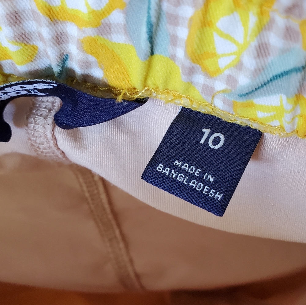 Land's End Lemon Yellow Skort Sz 10 - Picture 4 of 8